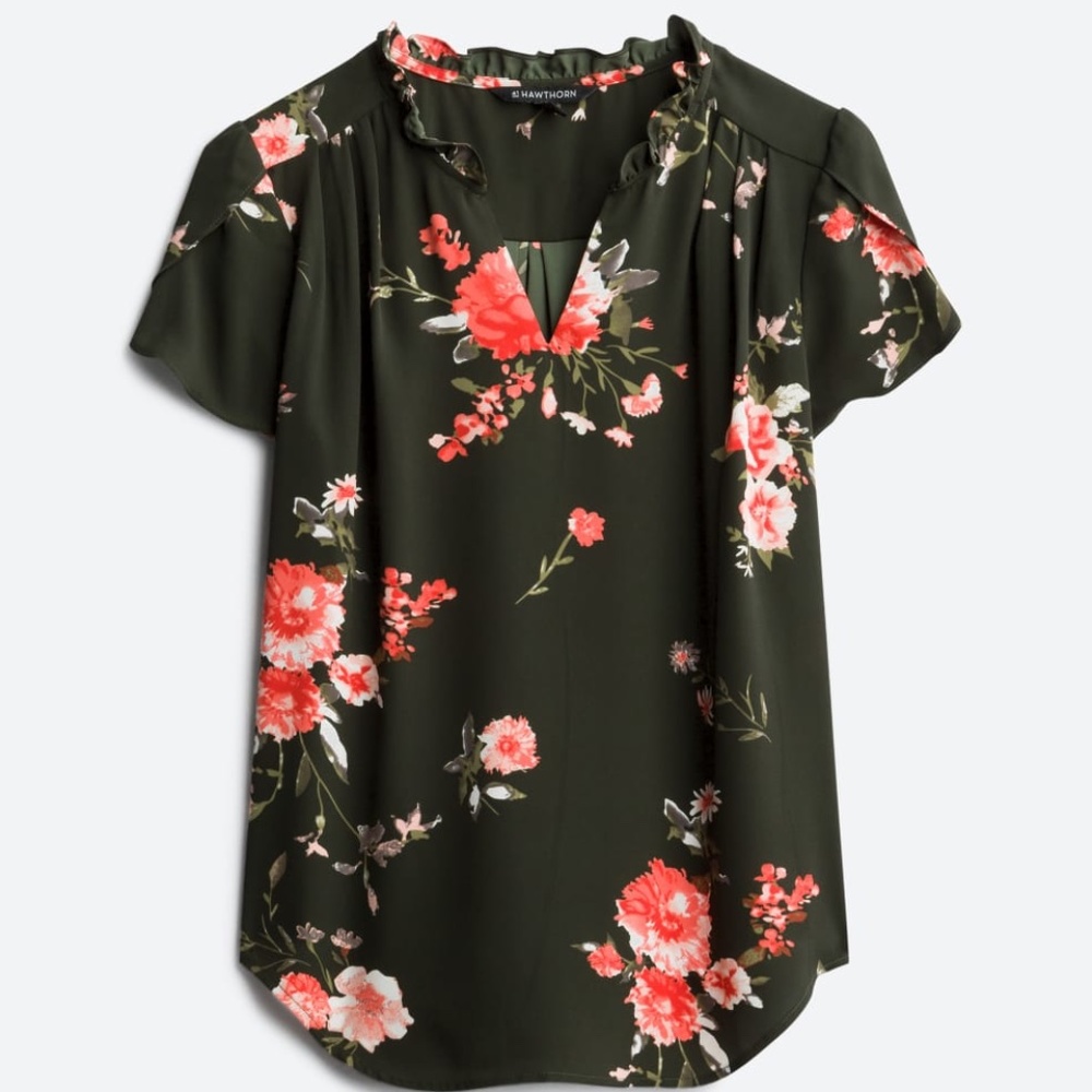 41 HAWTHORN Tiffiny Tulip Sleeve Blouse XL
